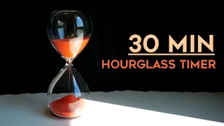 30 minutes Timer - hourglass with digital timer, ASMR sand sounds, no music