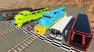 Train Racing Battle Crashes | BeamNG Drive - Dancing Cars