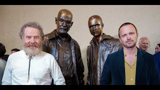 Bryan Cranston and Aaron Paul Attend 'Breaking Bad' Statue Unveiling Ceremony