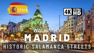 Walking in Madrid Spain | Historic Salamanca Streets & Cultural Gems | Feb  2024