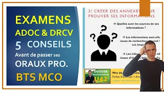 BTS MCO | 5 Conseils & Astuces à penser avant ses ORAUX en ADOC & DRCV