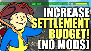 Fallout 4: INCREASE Settlement Budget With No Mods! (Easy Trick For Bigger Settlements)