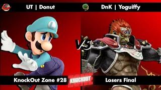 KnockOut Zone #28 - SSBU Losers Final - Donut (Luigi) vs Yoguiffy (Ganondorf)