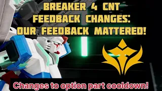 Gundam Breaker 4 CNT Feedback stream recap! OPTION PART COOLDOWN CHANGES! Release Date!