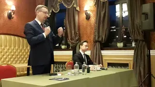 "Putin zbrodniarzem?" Robert Winnicki, Krzysztof Bosak spotkanie Konfederacja Białystok 21.04.2022