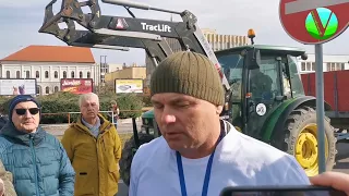 Protestu farmárov v Rimavskej Sobote sa zúčastnilo približne 150 traktorov