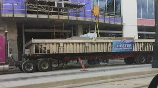 Pool lifted to rooftop of Hard Rock Hotel construction site just hours before collapse