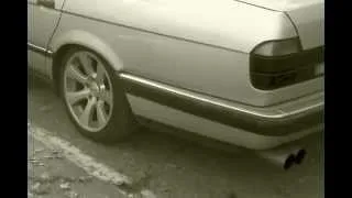 BMW E32 740i STRAIGHT PIPES SOUND