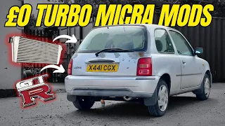 BOOSTED NISSAN MICRA - FIRST FREE MODS ON THE £0 BUILD