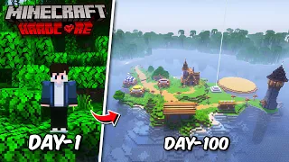 I Survived 100 days In Jungle Only World In Minecraft Hardcore (Hindi). #minecraft