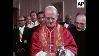 Emperor Haile Selassie at The Vatican Pope Paul VI 1969  1970 Week of the evangelists Billy Graham