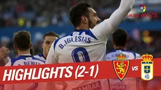 Highlights Real Zaragoza vs Real Oviedo (2-1)