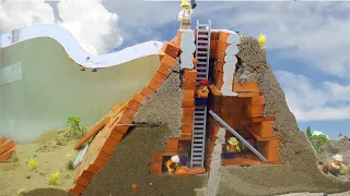 Fortified Mini Bricks Sand Dam - Dam Breach Experiment