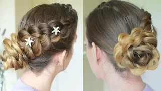 Dutch Braid Rosette Updo | Braided Updo | Braidsandstyles12