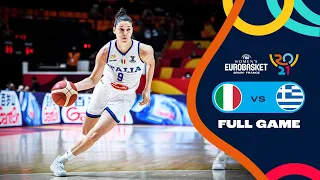 Italy v Greece | Full Game - FIBA Women's EuroBasket 2021 Final Round