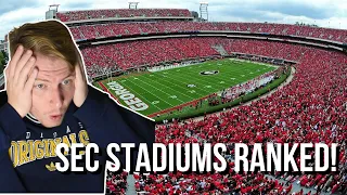 British Guy Reacts To SEC Football Stadiums RANKED!