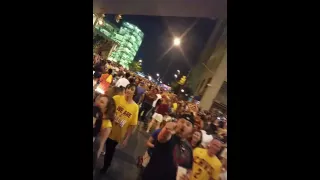 The streets of Cleveland after Cavs national championship 2016