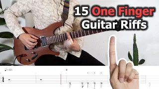 15 One Finger Guitar Riffs (with Tabs)