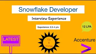 Interview Experience For Snowflake Data Engineer || Accenture-2023 || Explore with Shashank