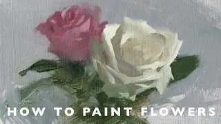 Oil Painting tutorial - How to Paint Flowers