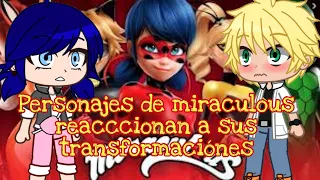 Personajes de Miraculous Ladybug Reaccionan a sus transformaciones|||| Gacha|| P🐝🐞 #miraculous #ml