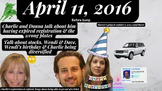 Wiretaps - 4/11/16: Charlie And Donna Talk About Wendi, Cars, & Stocks