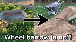 Building a jump with a wheel barrow?!