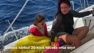 Yelken ile seyirde  ‘ DOĞRU DÜMEN TUTMAK ‘  nasıl bir fark yaratır. Gökova 20 knot havada Orsa seyri