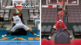 Michael Jordan Free Throw Line Dunk In Every NBA 2K! (2K2-2K23)