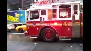 FDNY New York City Fire Truck CRAZY AIR HORN (Engine 54 Battalion 9 Ladder 4)