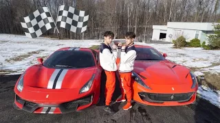 Ferrari 488 Pista vs Ferrari 812 Superfast DRAG & ROLL RACING!