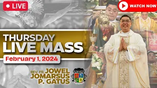 FILIPINO LIVE MASS TODAY ONLINE II FEBRUARY 1, 2024 II FR. JOWEL JOMARSUS GATUS