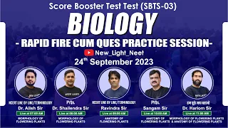 LIVE NEET 2024 | BIOLOGY RAPID FIRE QUES. PRACTICE SESSION | SCORE BOOSTER TEST (SBTS-03) #neet_2024