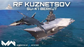 Backward Wing SU-47 Berkut with RF Admiral Kuznetsov | Modern Warships