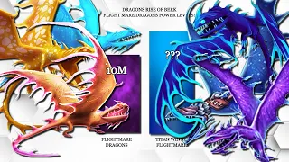 Flightmare Dragons (power levels) comparison | httyd | Dragons Rise of Berk