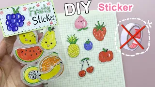 How to make Fruit Stickers without using 2-sided tape | DIY fruits Stickers | Liam Channel