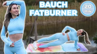 WORKOUT gegen BAUCHFETT | 20 Min. HIIT Bauch Fatburner mit/ohne Springen!