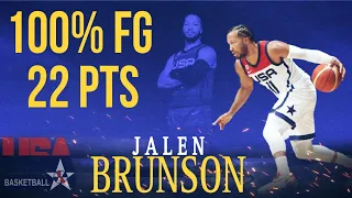 JALEN BRUNSON FULL HIGHLIGHTS VS SPAIN | 9/9 FG | TEAM USA VS SPAIN | FIBA WORLD CUP 2023