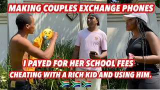 Making couples switching phones for 60sec 🥳( 🇿🇦SA EDITION )| new content |EPISODE 83 |