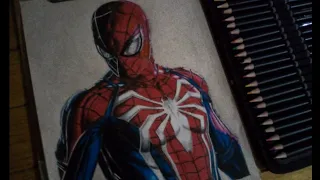 Drawing Spider-Man PS4 - Time-lapse/como dibujar a Spider-Man PS4