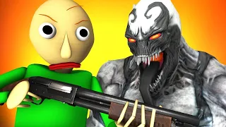 Baldi vs Venom 5: Disparé Simbionte Con Escopeta (Español Granny 2 Parodia Animada Animación 3D)