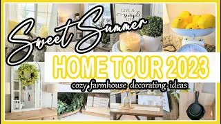 🍋 2023! COZY SUMMER FARMHOUSE HOME TOUR│SUMMER DECORATING IDEAS│FARMHOUSE LEMON/YELLOW DECORATING