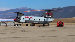 Billings Flying Service CH47D Chinook in Angel Fire, New Mexico fighting the Luna Fire 10/22/2020