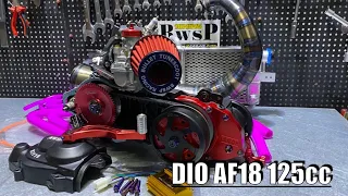 Engine for DIO 125cc water cooling 54mm. BWSP project 051.