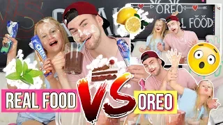 ESKALIERT😳REAL FOOD VS OREO SMOOTHIE CHALLENGE MaVie Family