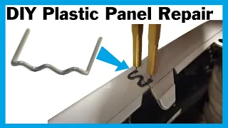 DIY plastic car body panel crack repair using hot staples ( plastic welding )