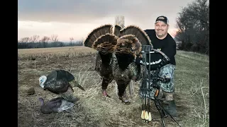 Insane Nebraska Turkey Hunting Archery Double