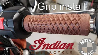 Indian Scout Bobber ODI Vans grip install