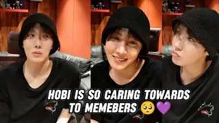 Hobi hyung so caring towards to bts 🥺💜