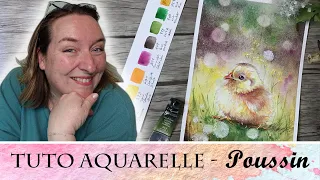 Tutoriel aquarelle débutant - Comment peindre un poussin avec Virginie Lucas_ Vinnylu Création